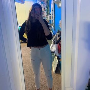 hollister white jeans